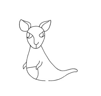袋鼠简笔画画法图解教程