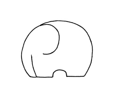 大象简笔画如何画