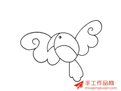 简单又好看的鹦鹉简笔画画法图解教程