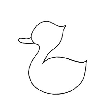 可爱小鸭子的简笔画画法图解步骤教程