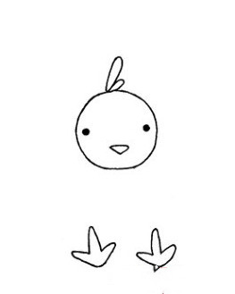 可爱的小鸡简笔画画法图解步骤教程