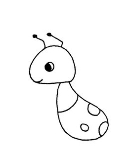 可爱的蚂蚁简笔画画法图解步骤教程