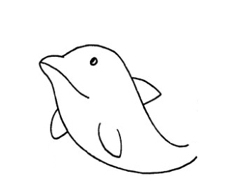 可爱的海豚简笔画怎么画教程