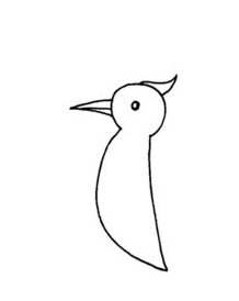 怎么画啄木鸟简笔画