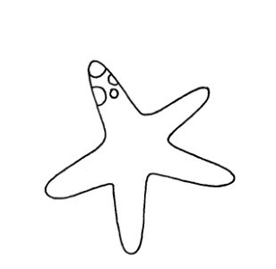 漂亮的海星简笔画画法图解步骤教程