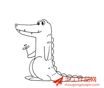 鳄鱼简笔画画法图解步骤教程