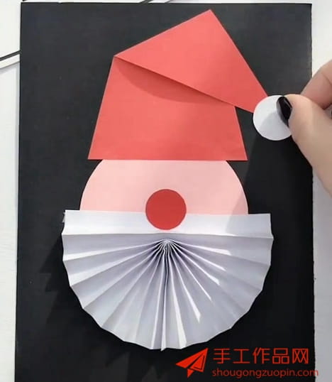 简单的手工制作一款剪贴画圣诞老人