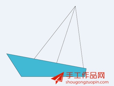 手工折纸简易帆船的折法步骤教程图